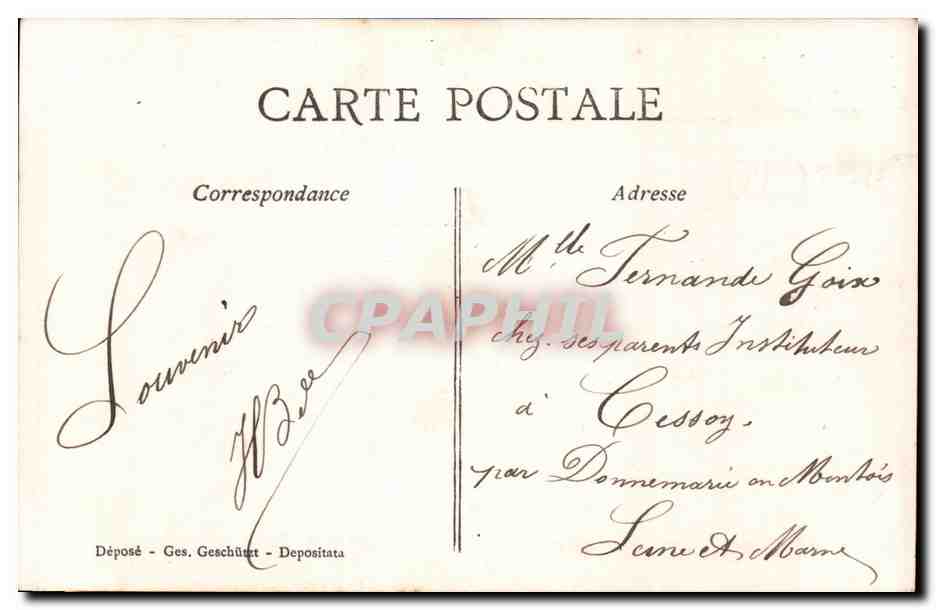 CPA Fantaisie Soldat Poilu Militaria Patriotique — Rückseite