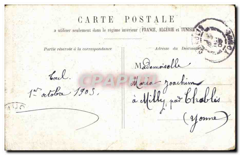 CPA Fantaisie couple Femme — Verso