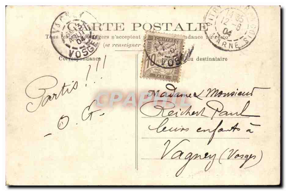 Vitry le Francois CPA La porte du pont — Verso