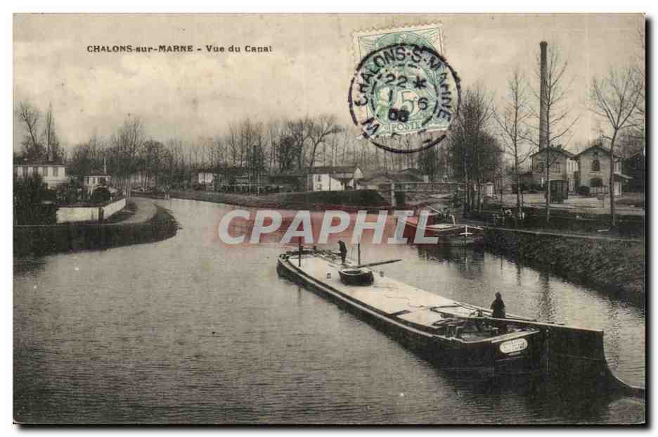Chalons-sur-Marne — Vue du Canal — éditeur inconnu, n° de série non visible