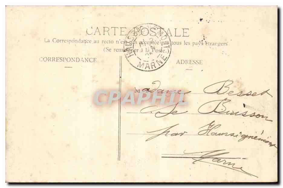 Chalons-sur-Marne — Vue du Canal — éditeur inconnu, n° de série non visible — Reverso