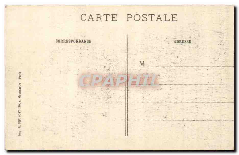 Châlons-sur-Marne — Casa bombardeada por un Zeppelin — Visé Paris 135, editor Benoist — Reverso
