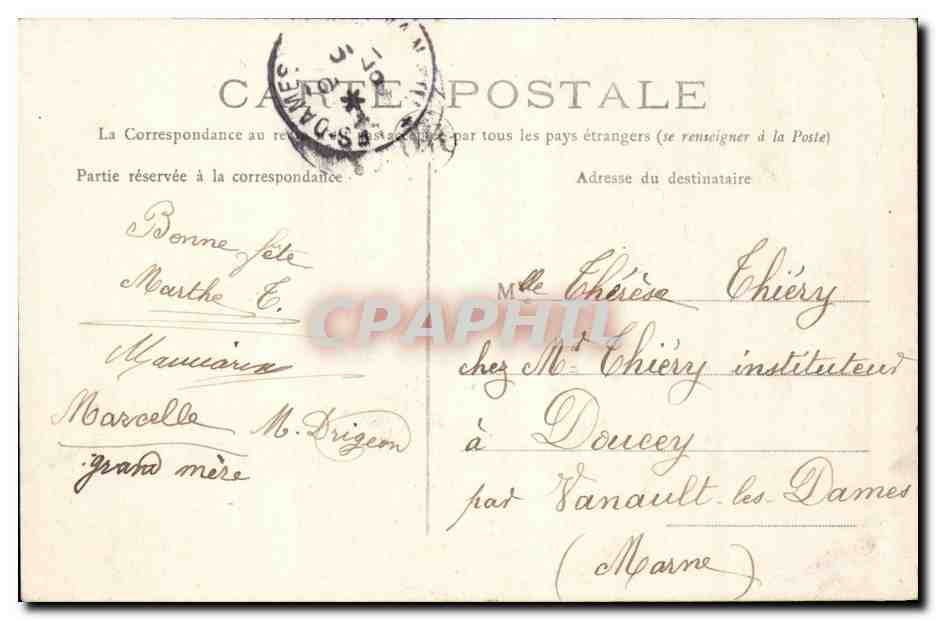 Châlons-sur-Marne — Canal de Nau — Edición de los Almacenes Unidos — Reverso