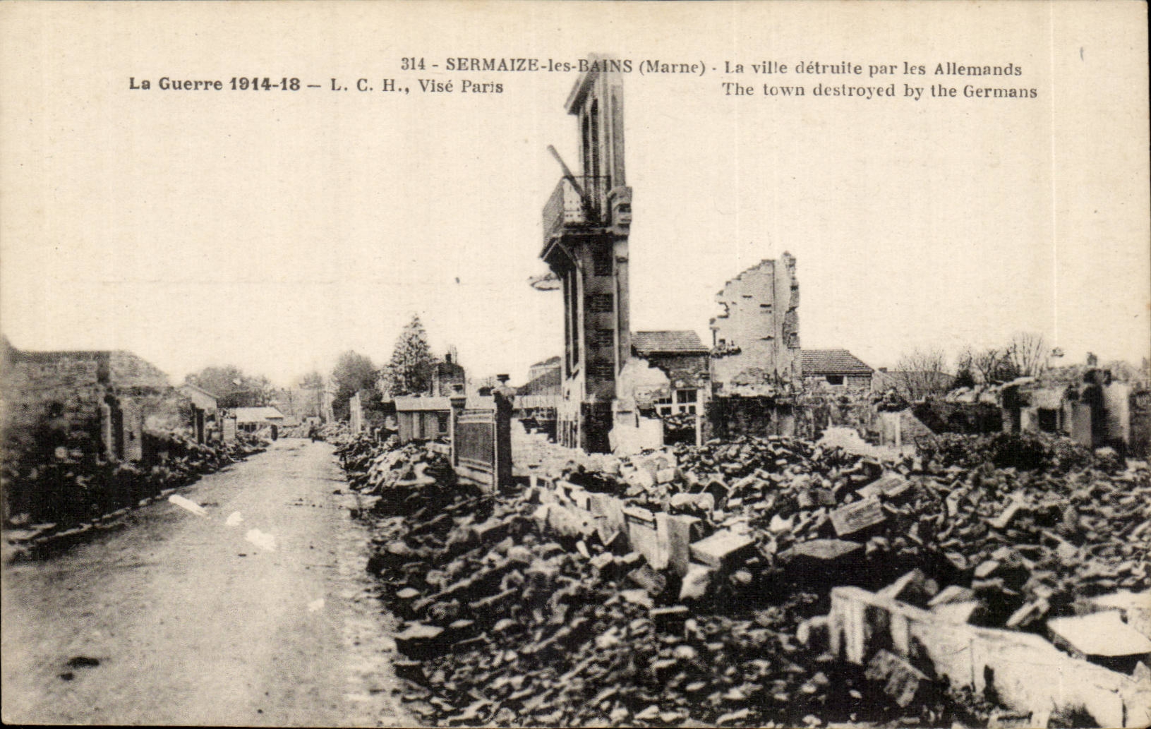 Sermaize les Bains CPA Ruines La ville detruite par les allemands