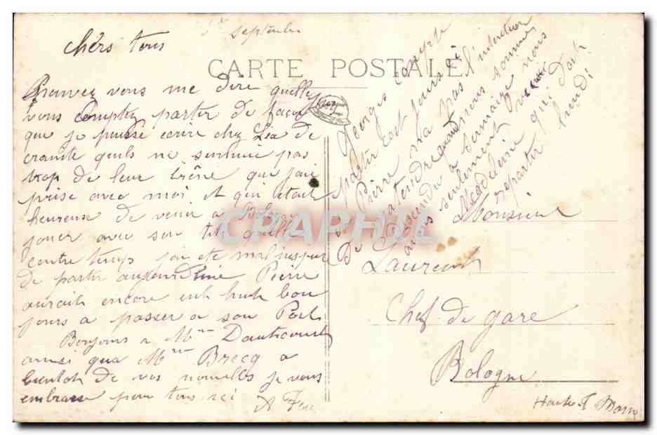 Sermaize les Bains CPA Ecole des filles et bureau de Poste — Back