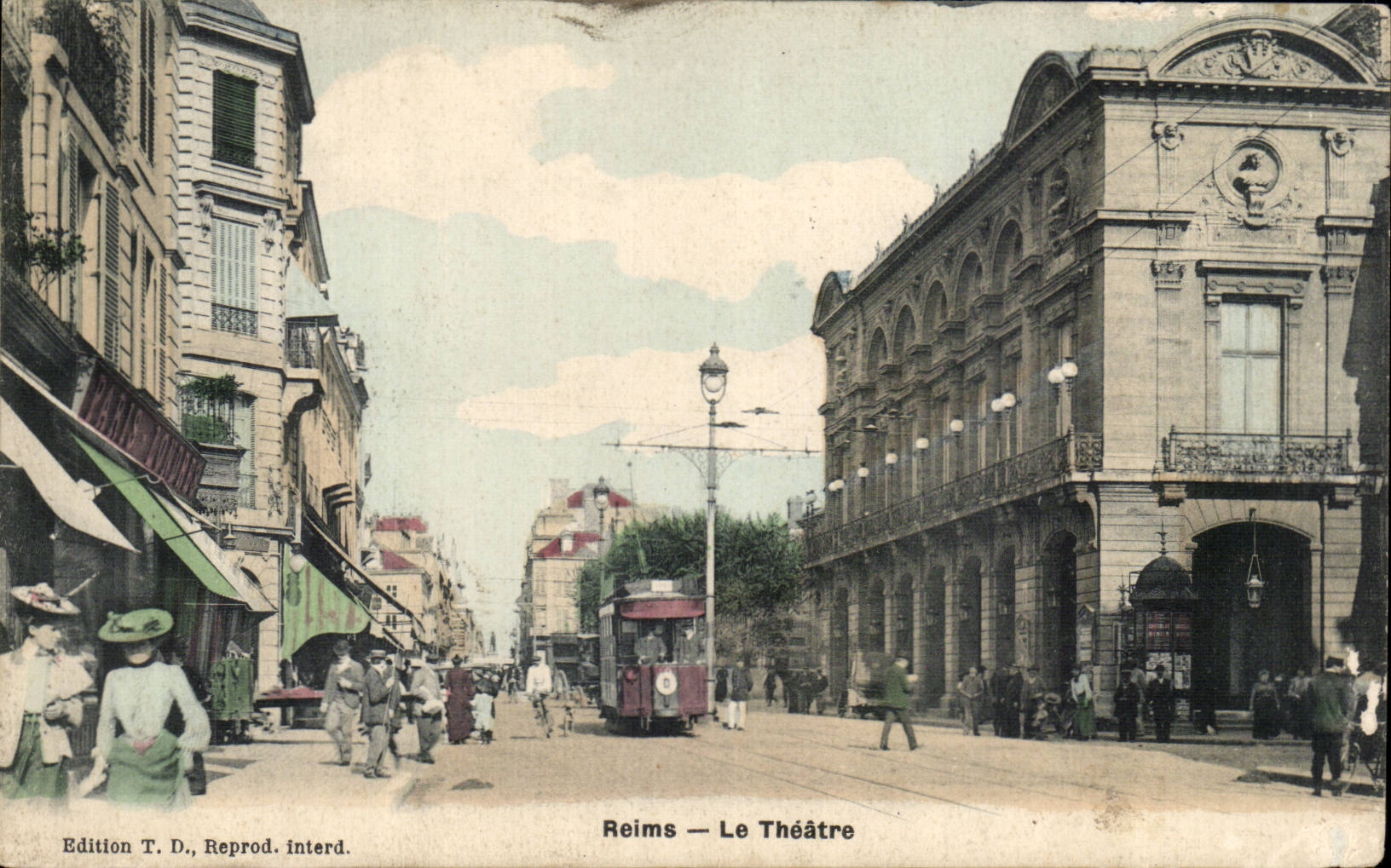 Reims — Le Théâtre — Edition T. D., Reprod. interd. - Recto