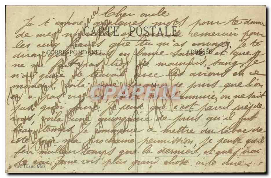 Oderen — Vue panoramique — J. H. Édition, Strasbourg — Verso