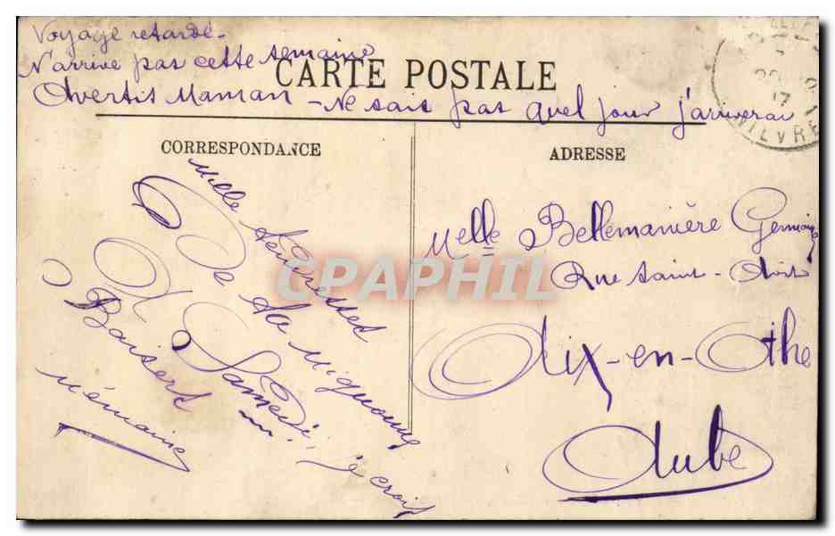 Auxerre — Die Ufer der Yonne am Trockenen Baum — LL. — Nr. 106 — Rückseite