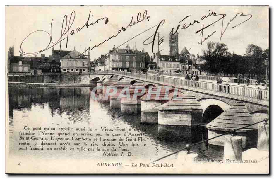 Auxerre CPA Le pont Paul Bert