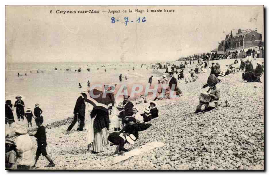 Cayeux sur Mer CPA Aspect de la plage a maree haute