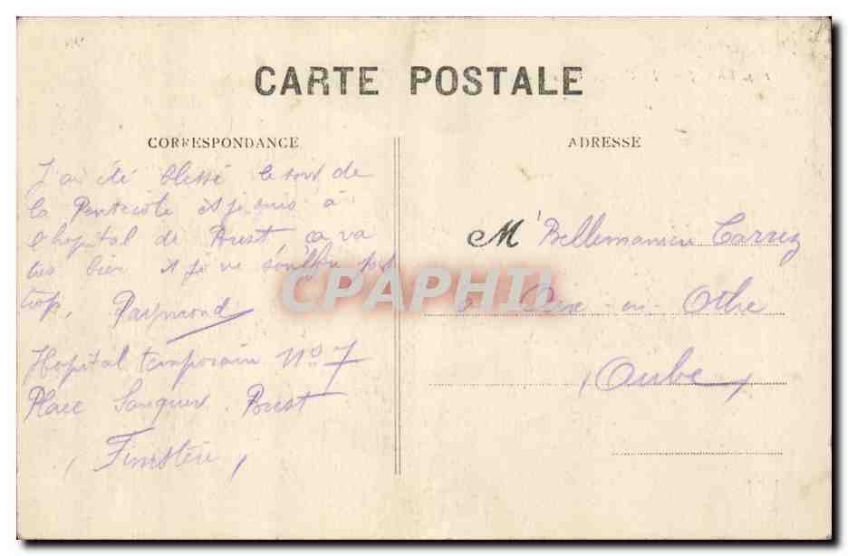 Brest CPA La grande grue et l'arsenal — Rückseite