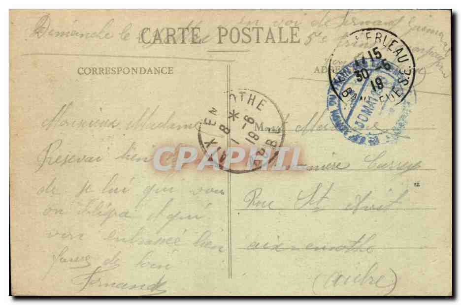 Palacio de Fontainebleau — Puerta de Honor y Paseo de los Adioses — n°26 — Reverso