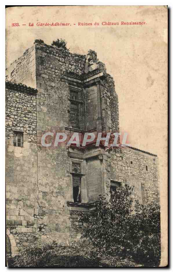 CPA La garde Adhemar Ruines du chateau renaissance