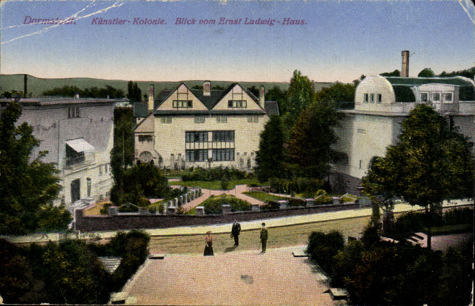 Darmstadt - Künstler-Kolonie. Blick vom Ernst Ludwig-Haus.