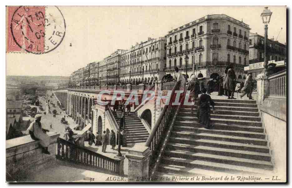 Algés — L'Édifice de la Pêcherie et le Boulevard de la République — LL.