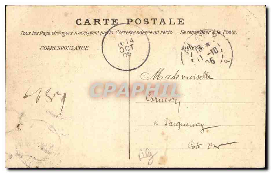Algerie Alger CPA Rue de la casbah — Back
