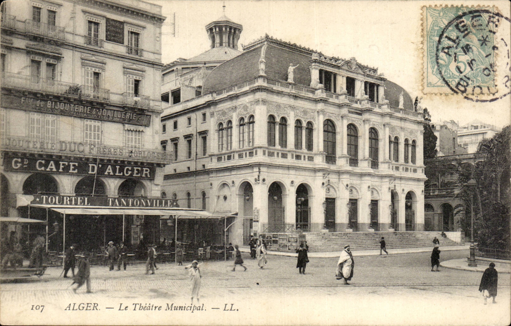 Algerie Alger CPA Theatre municipal