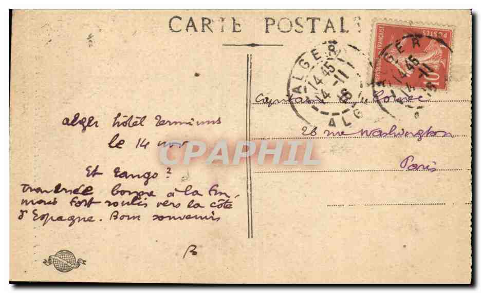 Algér - Boutiques de Moutchous dans rue Arabe — éditeur non visible — Verso