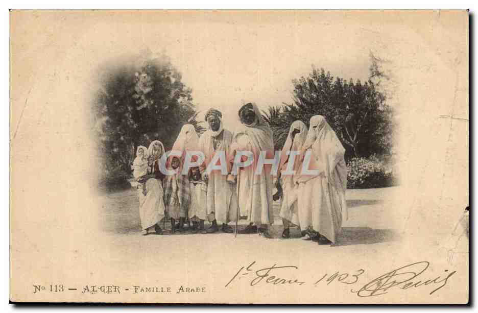 Algerie Alger CPA FAmille arabe