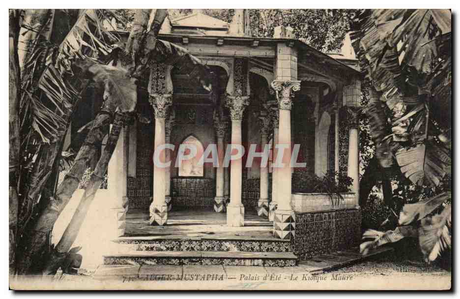 Algerie Alger CPA Mustapha Palais d'ete Le kiosque maure