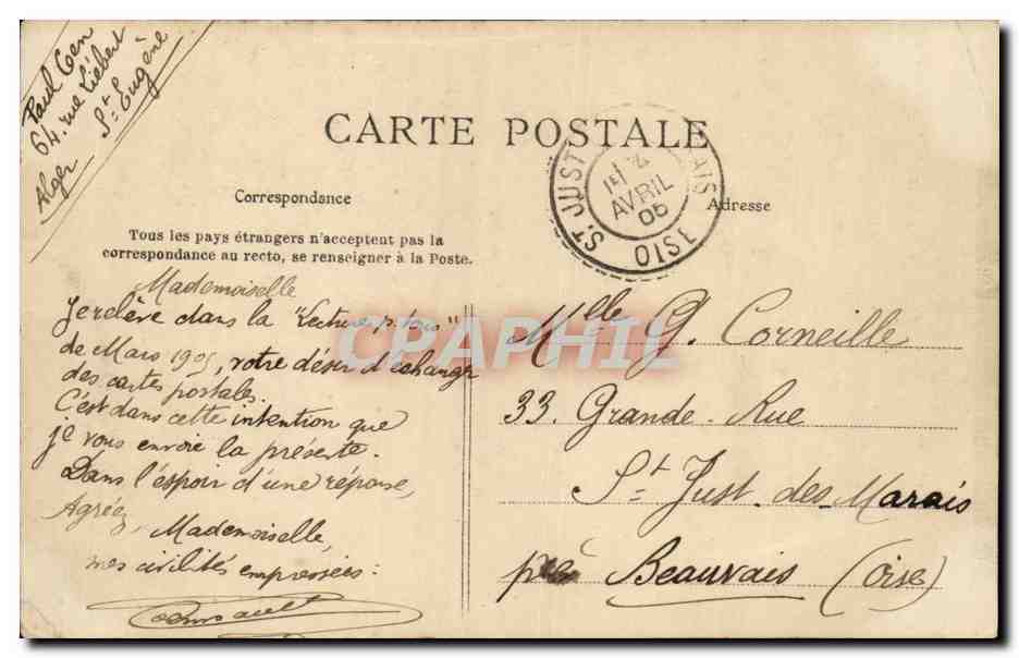 ALGER — Vue prise du Mole — 543 — Verso