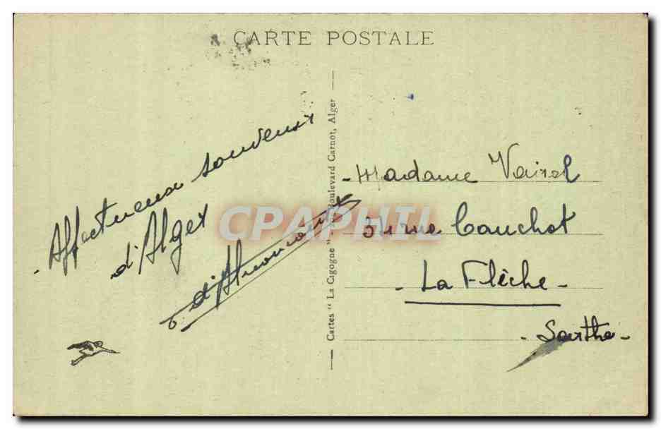 Algerie Alger CPA Notre Dame d'Afrique — Back