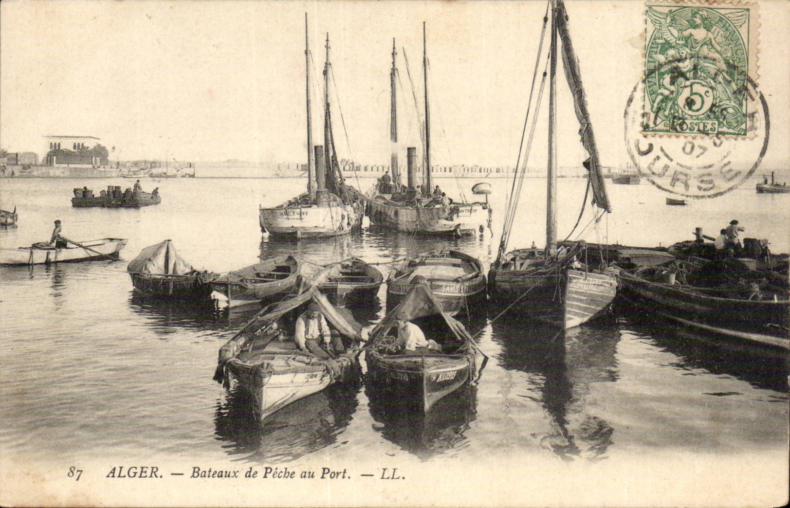 ALGER — Bateaux de Pêche au Port — LL. — N° 87