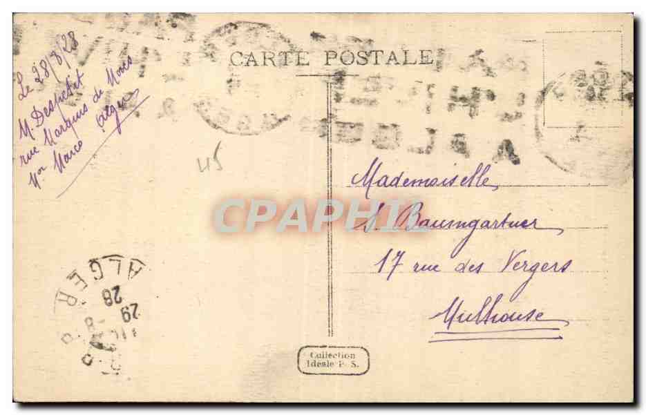 Algerie Alger CPA la cathedrale — Back
