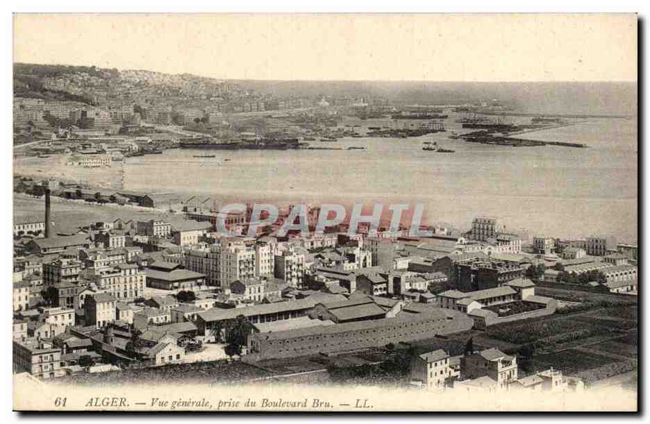 Algerie CPA Alger Vue generale prise du boulevard Bru