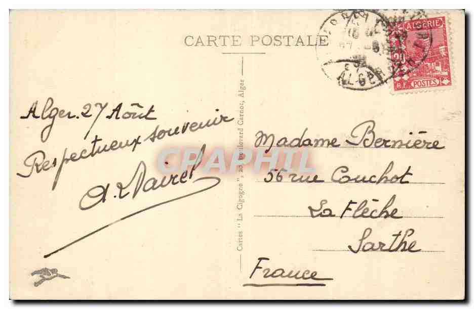 Algéro - Rampe Magenta — vue panoramique — éditeur A Bonneville, n°8 — Rückseite