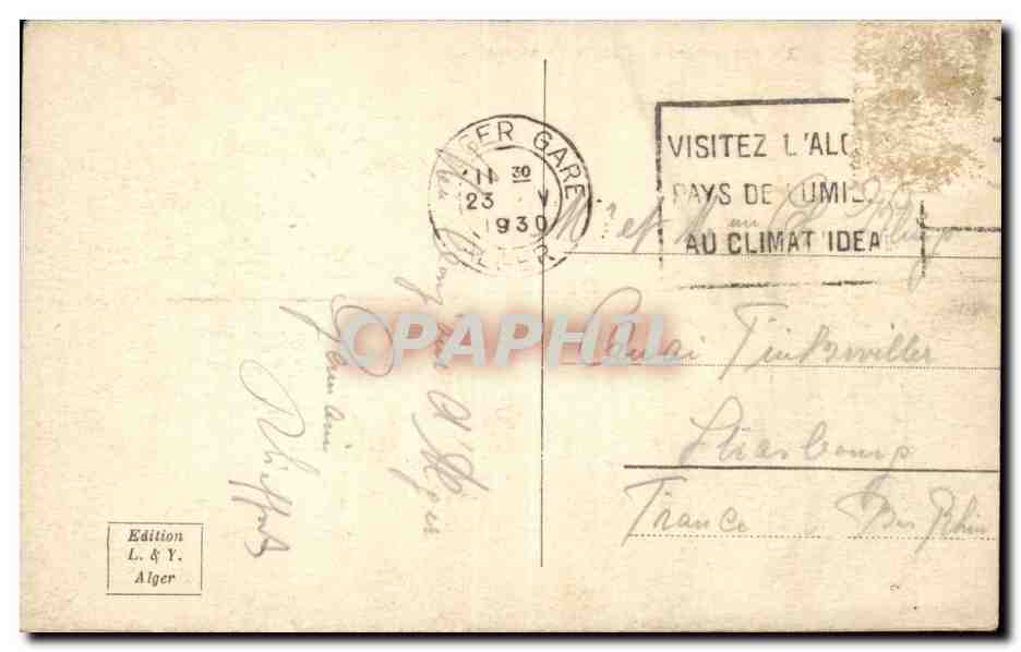 Algerie Alger CPA Vue generale prise de l'amiraute — Rückseite