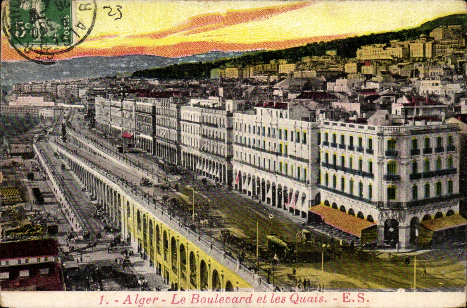 Algerie Alger CPA Le boulevard et les quais