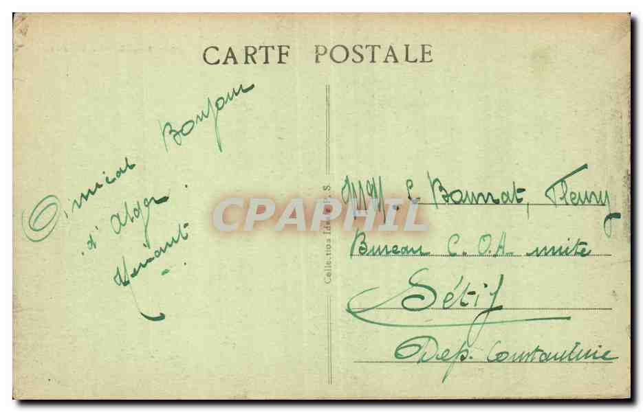 Algerie Alger CPA La Medersa — Back
