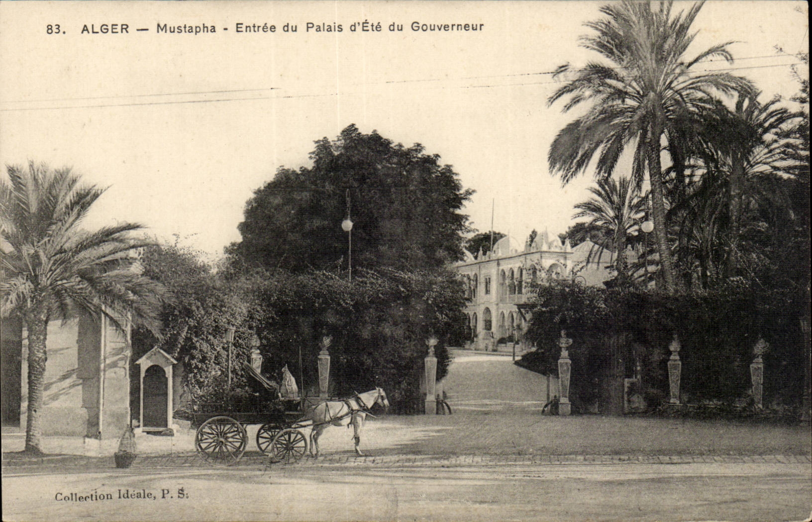 Algerie Alger CPA Mustapha Entree du palais d'ete du gouverneur
