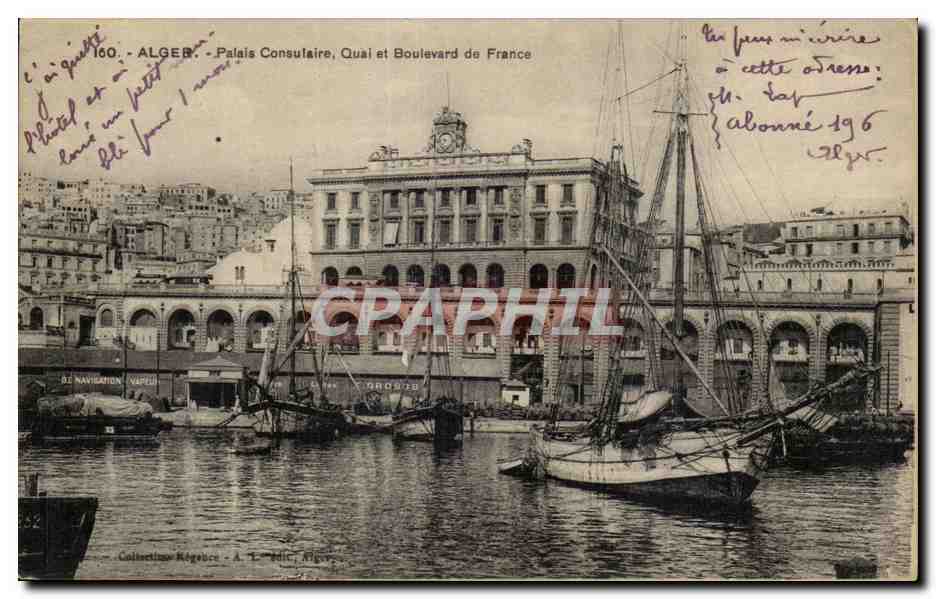 Algés - Palais Consulaire, Quai et Boulevard de France — Collection Régis - A. T. - Algés