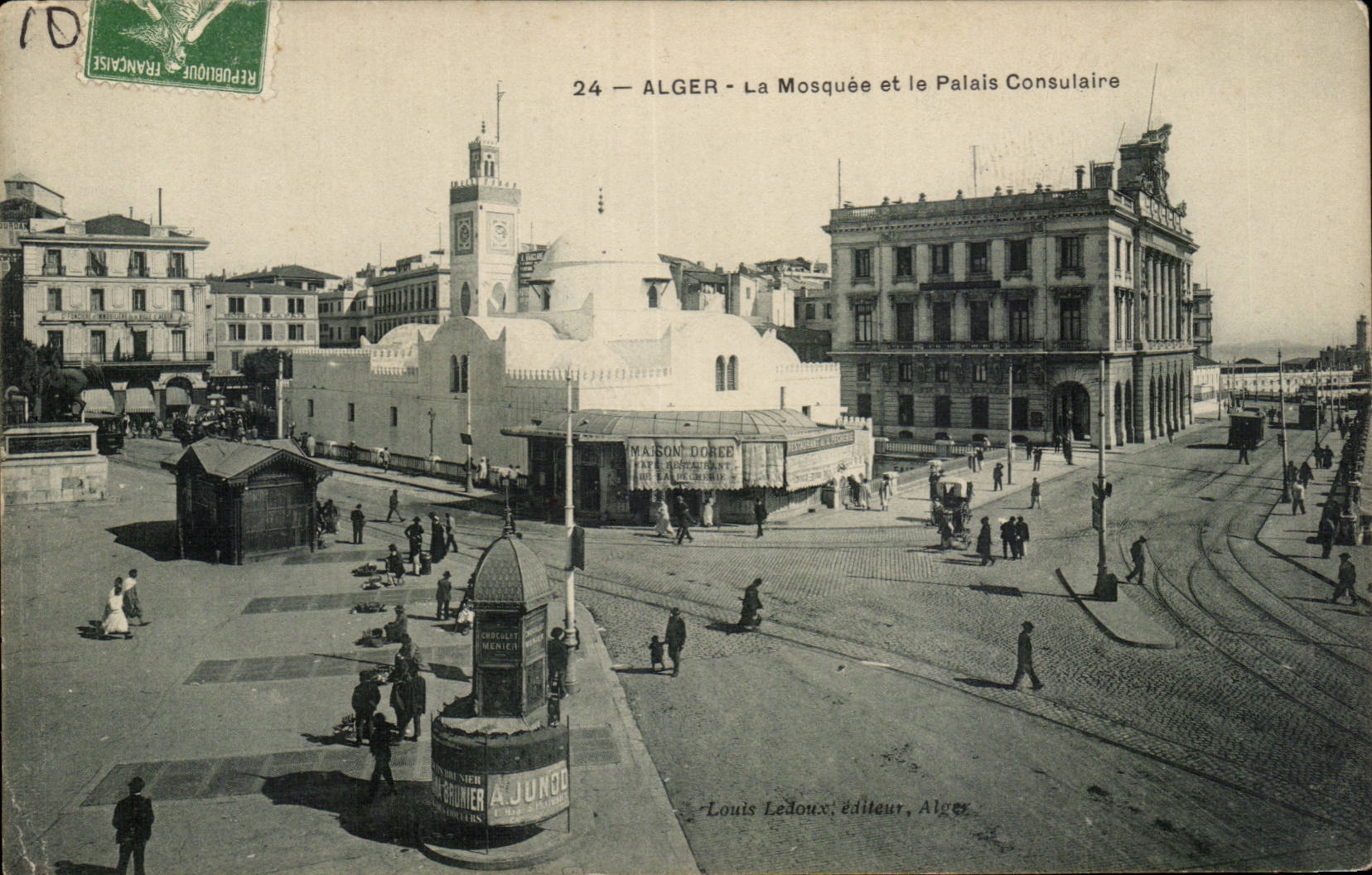 Alger - La Mosquée et le Palais Consulaire — Louis Ledoux, éditeur, Alger