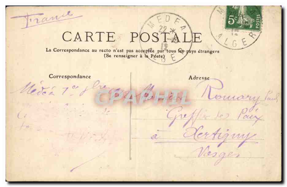 Alger - La Mosquée et le Palais Consulaire — Louis Ledoux, éditeur, Alger — Rückseite