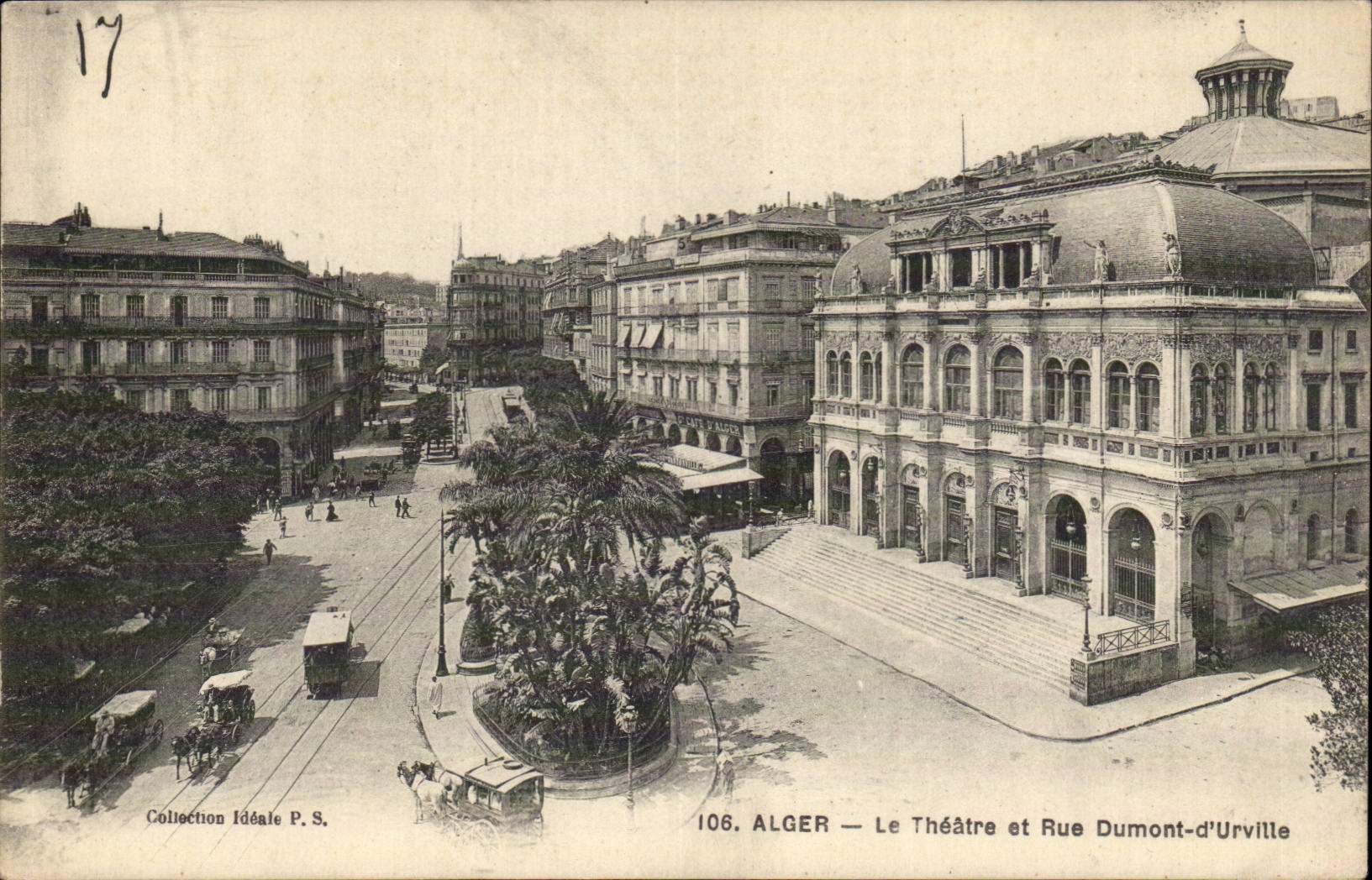 Alger — Le Théâtre et Rue Dumont-d'Urville — Collection Idéale P.S. n°106