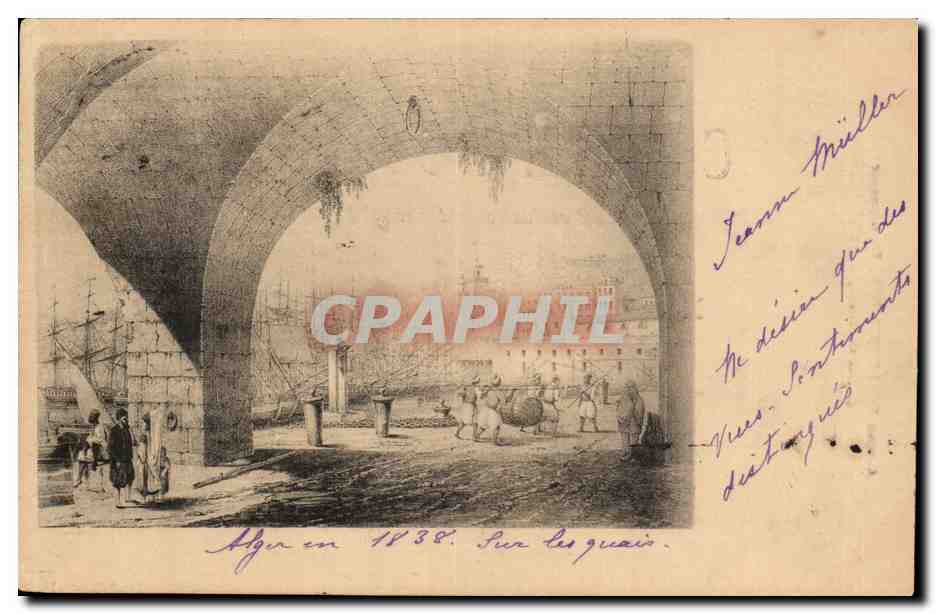Alger en 1838 — Vue des quais — Arnold Vollenweider, photographe, Alger