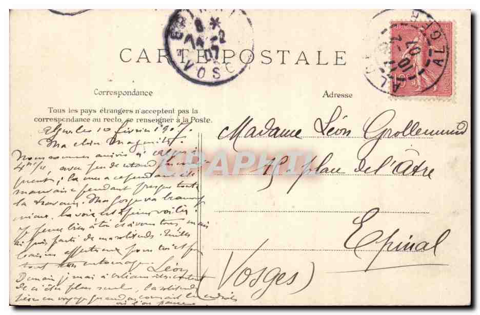Algerie Alger CPA A vol d'oiseau — Back