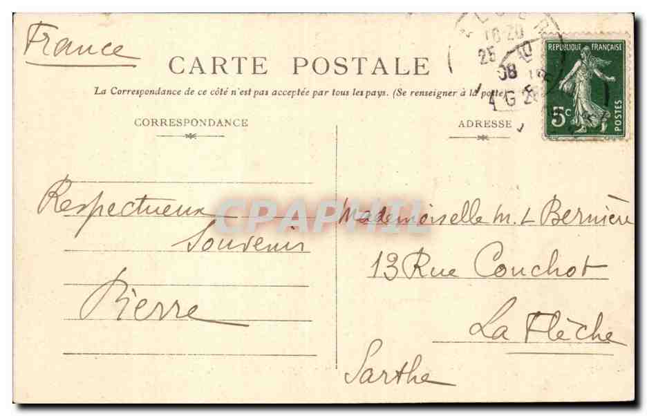 Algerie Alger CPA Le faubourg Bab el oued pris du phare (lighthouse) — Back