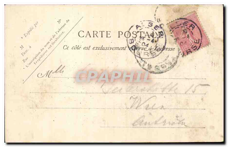 Algerie Alger CPA palais d'hiver du gouverneur — Back
