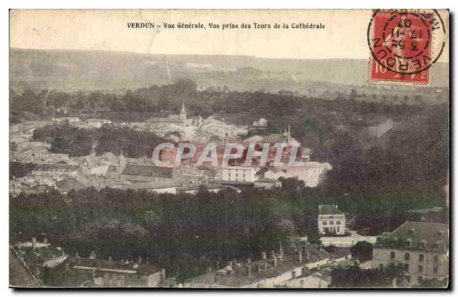 Verdun — Vue Générale, Vue prise des Tours de la Cathédrale — éditeur non visible