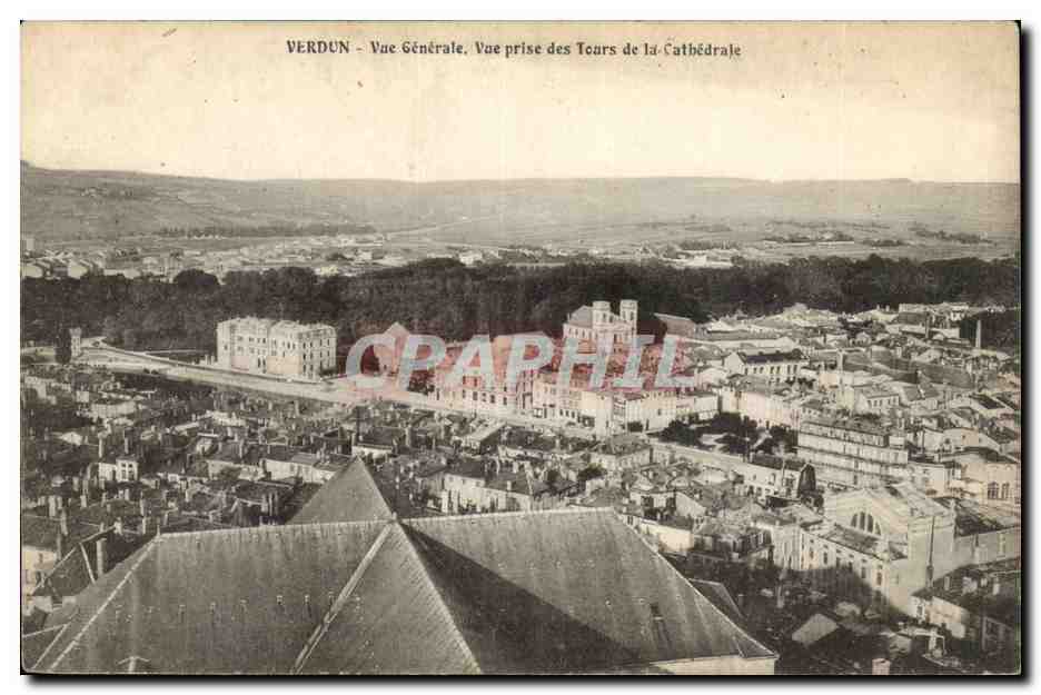 Verdun - Vue Generale - Vue Prise des Tours de la Cathedrale - CPA 