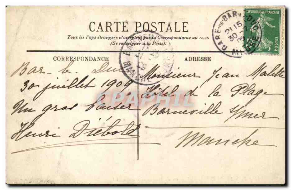 Bar le Duc - L'Ornain vu du Pont de la Gare - CPA  — Rückseite