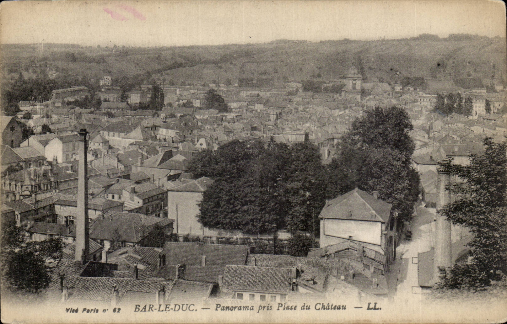 Bar le Duc - Panorama pris Place du Chateau - CPA 