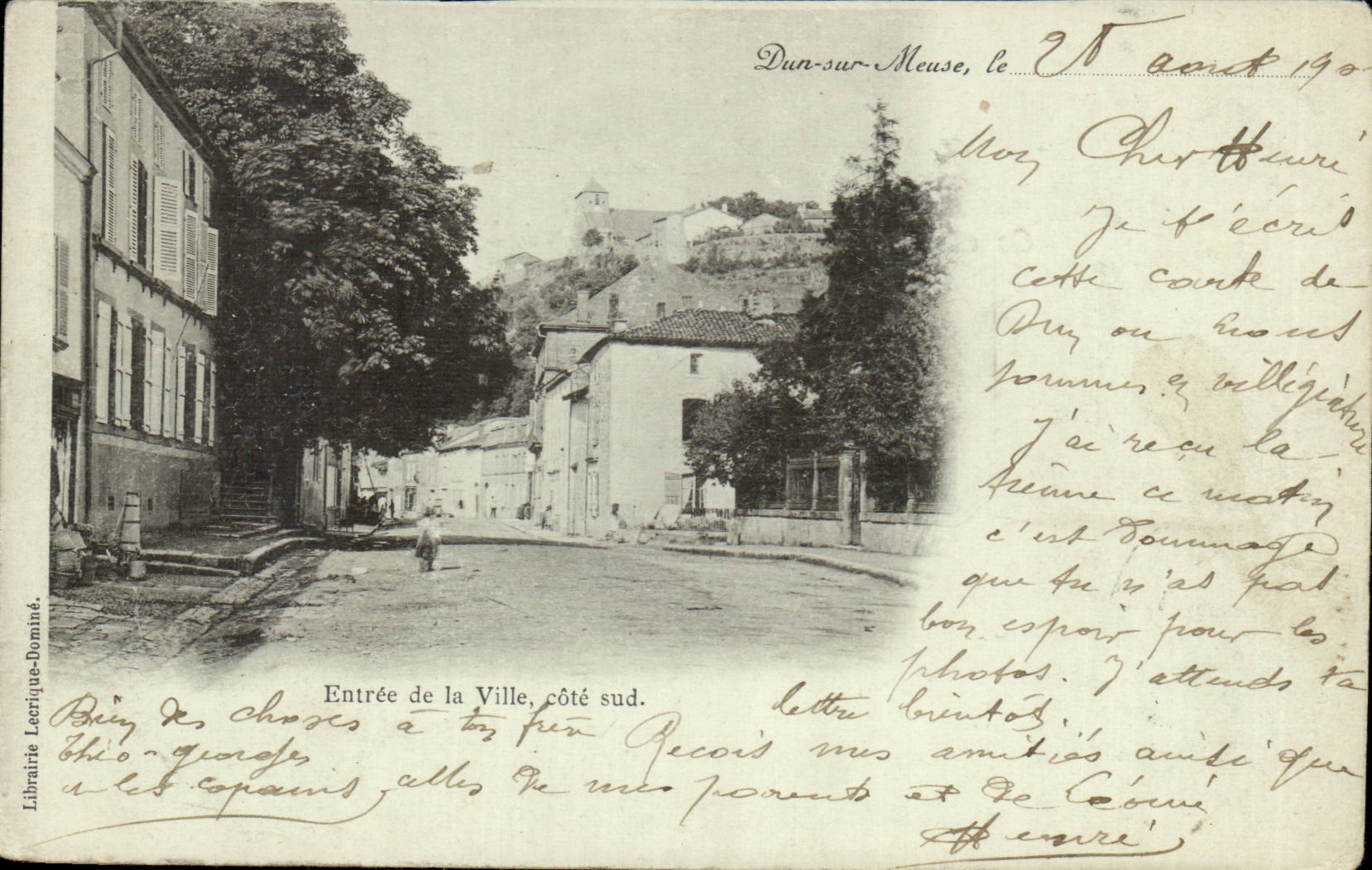 Dun sur Meuse - Entree de la Ville cote sud - CPA 