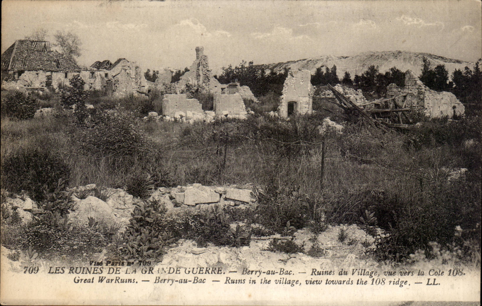 Ruinen des Großen Krieges — Berry-au-Bac — Blickrichtung Cole 108