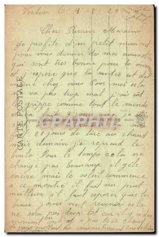 Verdun - Monument de la Tranchee des Baionnettes - A la memoir des soldats - CPA  — Verso