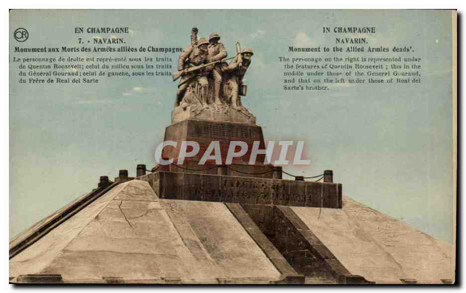 Navarin - En Champagne - Monument aux Morts des Armees allees de Champagne - CPA 